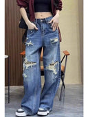 Trendy High Waist Ripped Women’s Jeans