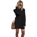 Chic Oversized Turtleneck Dress with Long Sleeves for Women