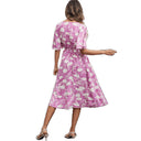 Floral Print Wrap Dress for Women
