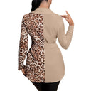 Reversible Women's Blouse with Waist Belt