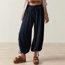 Chic Ruffle Detail Harem Trousers for Women