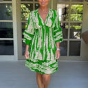V-Neck Flared Skirt Beach Dress for Women