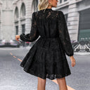 Boho Chic Women's Dress with Button Closure and Tie Belt