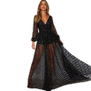 Chic Transparent Dress with Shimmering Accents