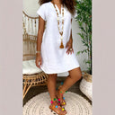 V-Neck Loose Fit Women's Dress