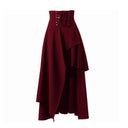 Asymmetrical Women’s Skirt with Lacing Detail