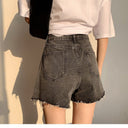 Trendy Destroyed Denim Shorts for Women