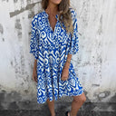 Chic Women's Beach Dress with Trendy Print