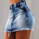 Stylish Women's Denim Skirt with Innovative Zipper