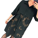 Chic Women's Shirt Dress with Stylish Overlay