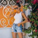 Trendy Women's Distressed Denim Shorts