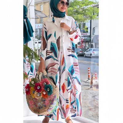 Floral Print Long Blouse for Women