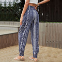 Chic Harem Pants with Elastic Waistband and Trendy Ethnic Prints