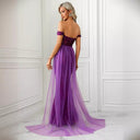 Glamorous Evening Dress with Glitter & Tulle Details