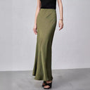 Satin Viscose Maxi Skirt for Women