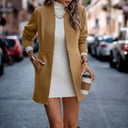 Chic Long Blazer with Stylish Pockets and Tailored Silhouette