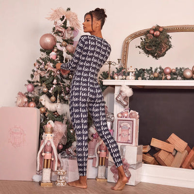 Festive Long Sleeve Christmas Jumpsuit for Women