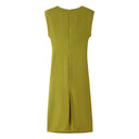 Stylish Ruffle Jersey Dress with Chic Jewelry Accent