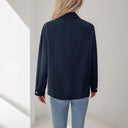 Chic Women's Blouse with Pleated Design