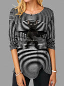 Cat Design Women's T-Shirt for Everyday Wear