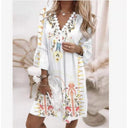 Floral Lace Accent Women's Tunic Dress