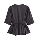 Chic Blouse with Bow Accents for Women