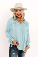 Chic Women's Blouse with Ruffle Accents and V-Neck Design