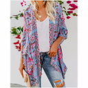Floral Print Women's Kimono with Flowing Design