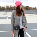 Classic Houndstooth Double-Breasted Blazer for Women