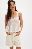 Chic Lace Top with Playful Ruffle Design
