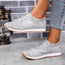 Glittering Women's Sneakers with Flexible Sole