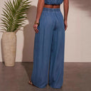 Stylish Women's Denim Two-Piece Ensemble