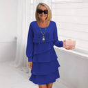Stylish Cerulean Layered Dress for Women