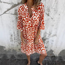 Chic Women's Beach Dress with Trendy Print