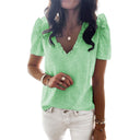 Chic V-Neck Puff Sleeve Blouse for Women