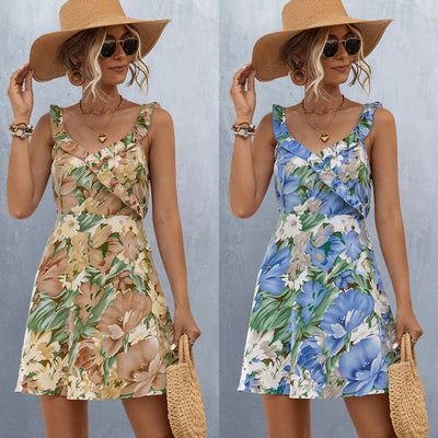 Chic Floral Spaghetti Strap Dress for Women