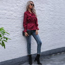 Chic Women's Bow Neck Blouse with Elastic Waist