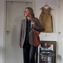 Chic Women's Houndstooth Blazer Jacket