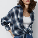 Women's Checked Blouse with Relaxed Fit