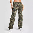 Urban Camouflage Women's Cargo Pants with Utility Pockets