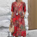 Chic Midi Dress with Pocketed Style