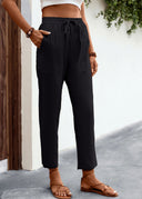 Women's Chino Pants with Elastic Waistband
