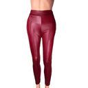 Women’s High-Waisted Faux Leather Leggings with Sleek Design