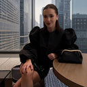 Glamorous Puff Sleeve Blazer in Shimmering Satin