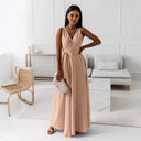 Chic Women's Wrap Dress with Waist Belt