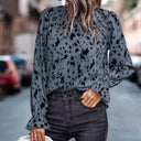 Chic Ruffle Trim Blouse with Asymmetrical Design