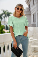 Lace-Patterned Women's Top with Flowing Design