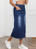 Chic Denim Maxi Skirt for Women