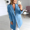 Chic Women's Blazer with Gold Buttons