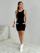 Women's Fitted Athletic Dress with Pockets and Stylish Accents